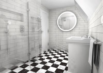 Bathroom installation 3d renders